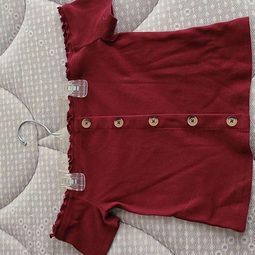 Burgundy crop top